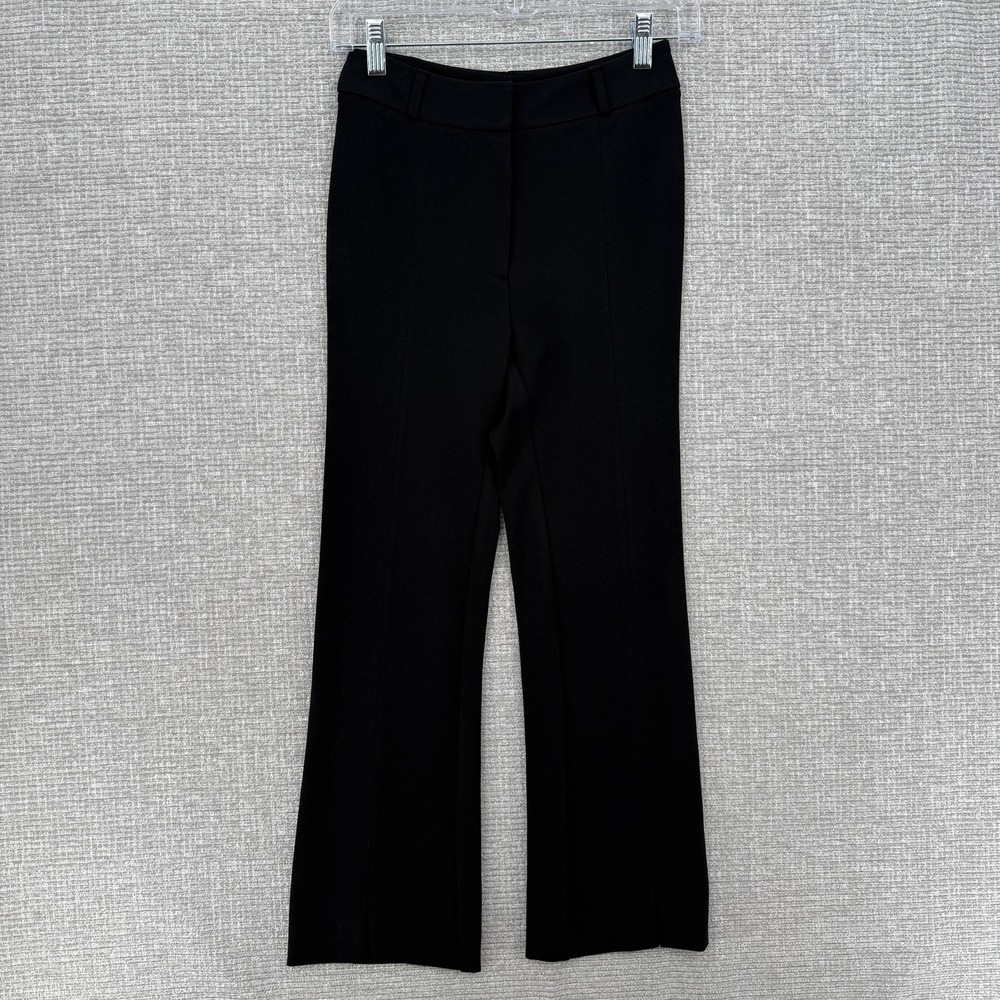 J. McLaughlin Pants Womens 2 Black Ponte Dress Pants Pull On Wide Leg Workwear